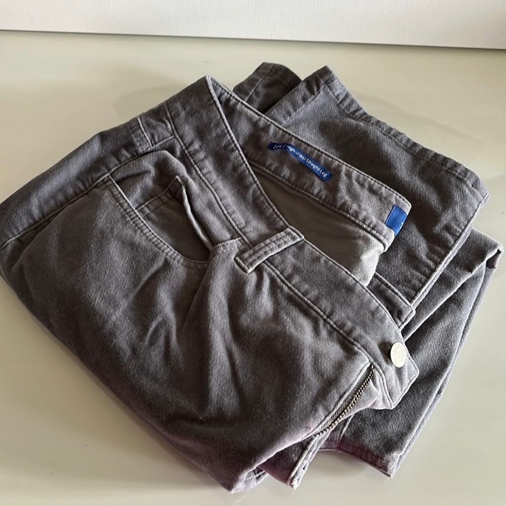 Talbots grey velvet pants